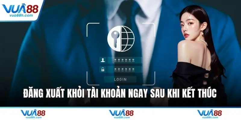 Đăng xuất khỏi tài khoản ngay sau khi kết thúc